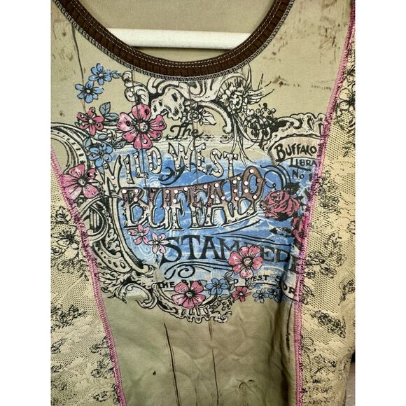 Vtg Y2K Vanilla Sugar Size Medium Western Whimsy Wild West Jeweled With Lace - Picture 3 of 8